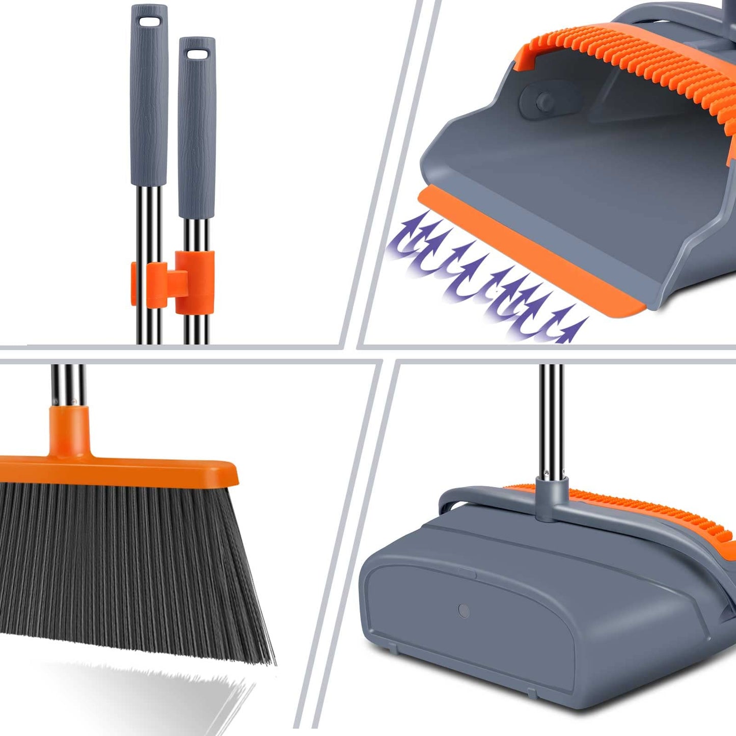 Kelamayi Self-Cleaning Broom & Dustpan Set